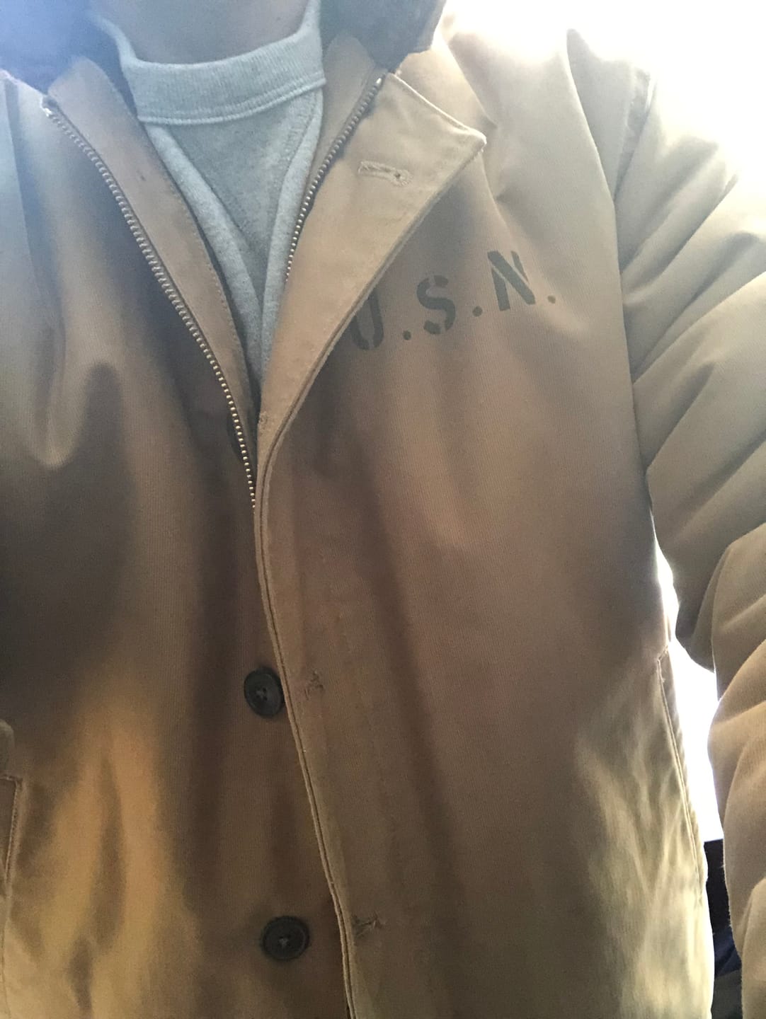 Customer photo review of 1940s US Navy N-1 Deck Jacket - Cost-effective Version