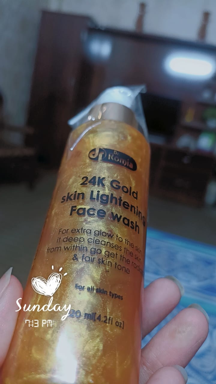 Customer photo review of 24K Gold Skin Lightening Face Wash