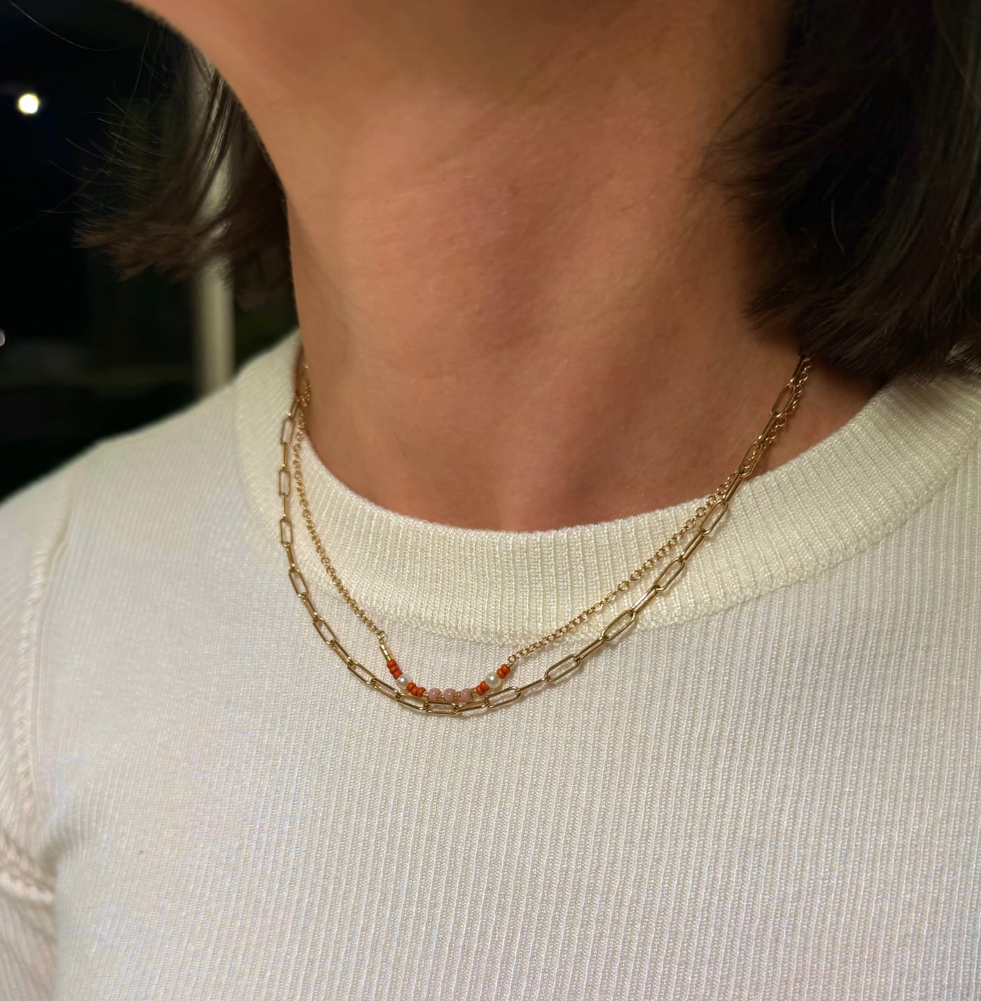 Customer photo review of Isla Gold Necklace