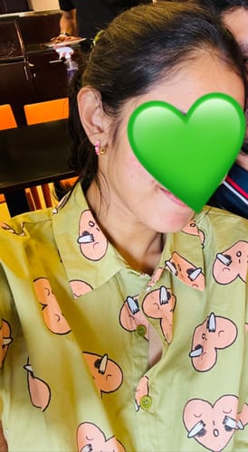 Customer photo review of Cupid’s Kiss Hoop Earrings