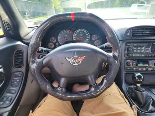 Customer photo review of Custom Carbon fiber Steering Wheel 1997-2004 C5 Chevy Corvette