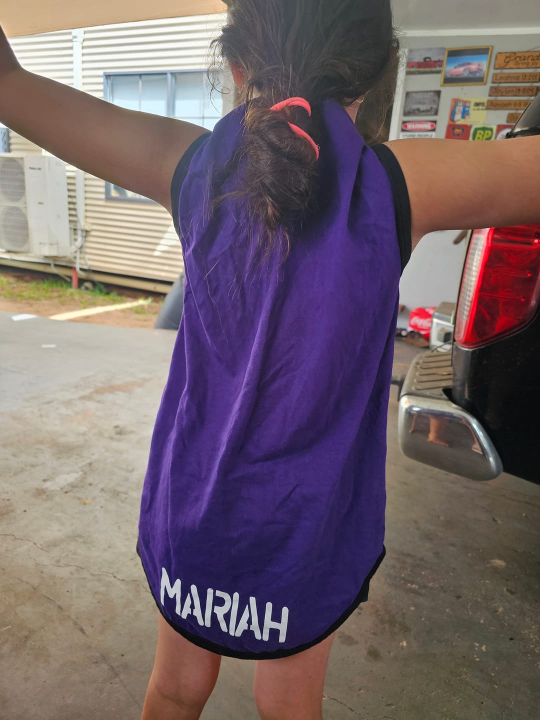 Customer photo review of Purple | Shearing Singlet