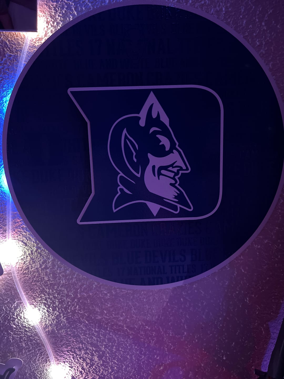 Customer photo review of Duke Blue Devils CRAFT SERIES 3D Embossed Metal Wall Art