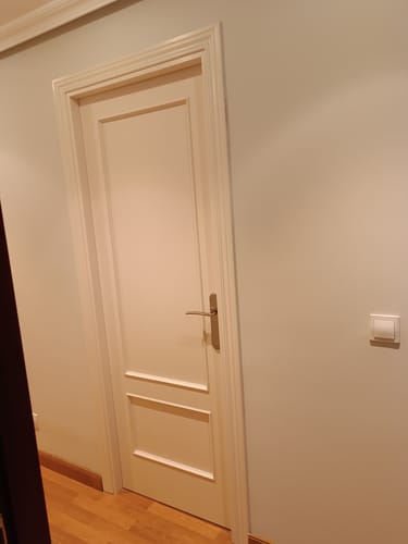 Customer photo review of Manilla modelo '430' con placa ovalada de zamak en acabado níquel combinado para puertas