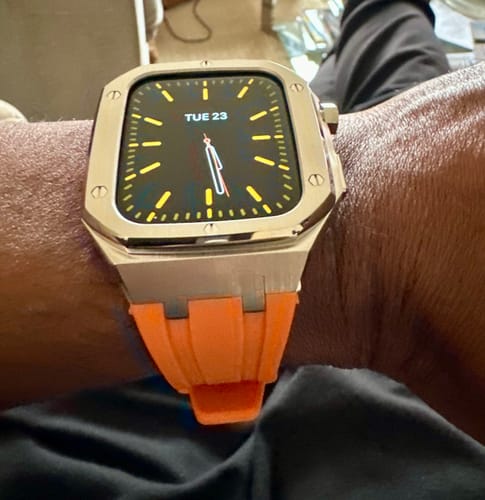 Customer photo review of WatchBand Steel Armor+ Silicone