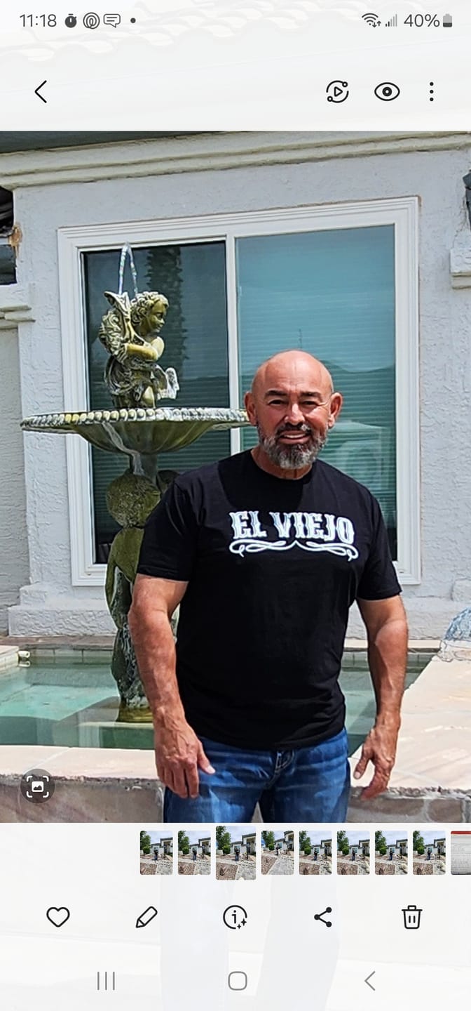 Customer photo review of The Original El Viejo Old School Tee