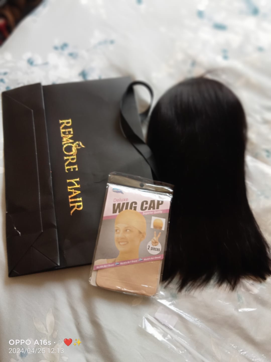 Customer photo review of Lace Full Frontal Raw Indian BoB Wigs