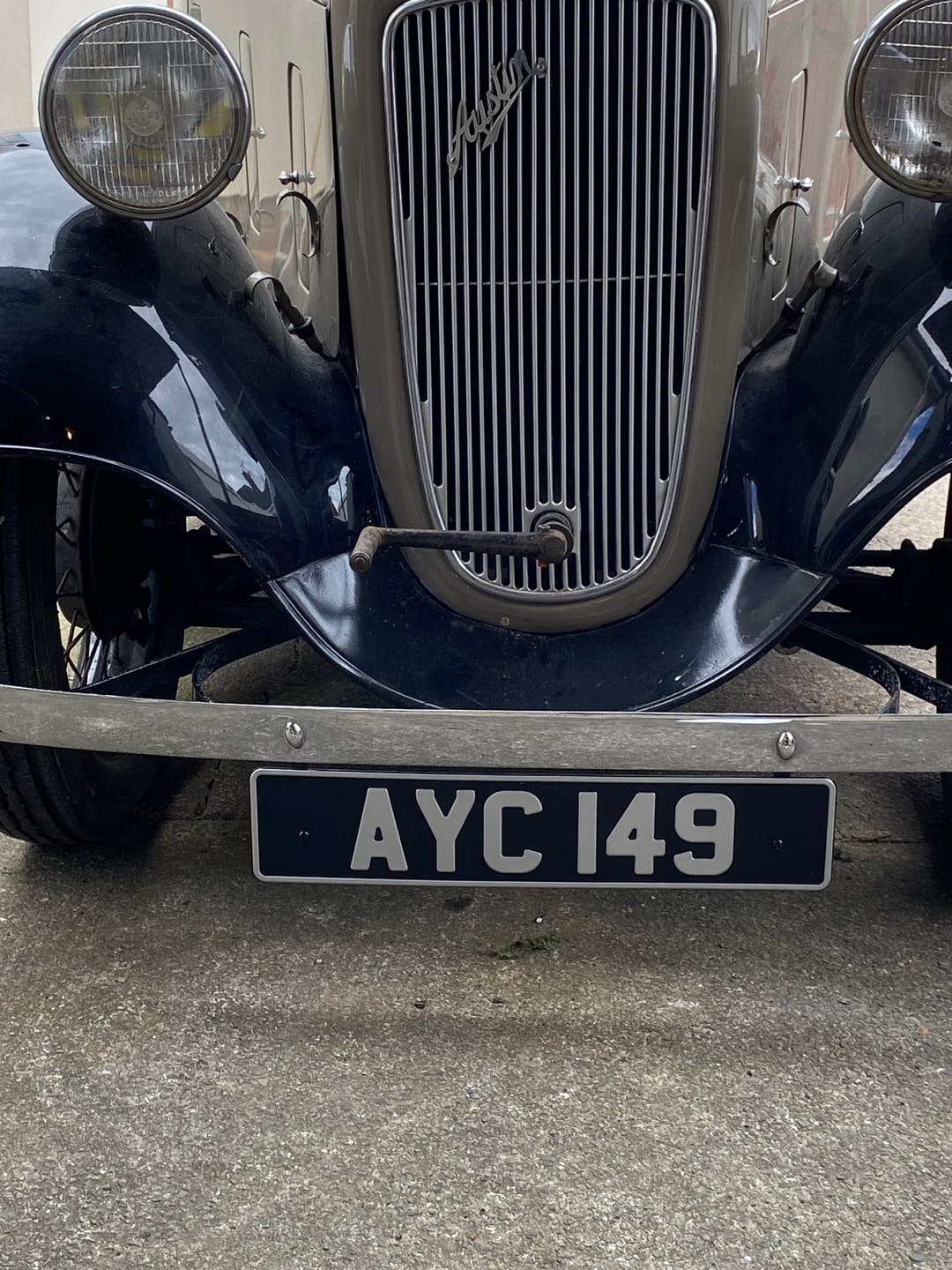 Customer photo review of Classic Oblong Metal Pressed Number Plate - 520mm x 111mm
