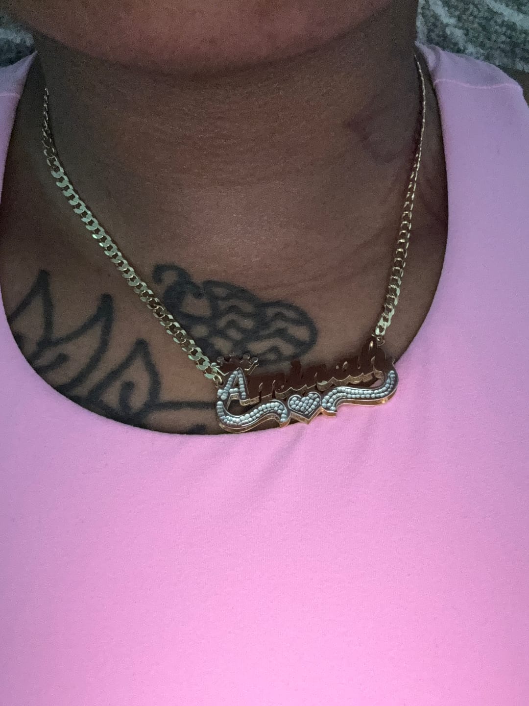 Customer photo review of Double Plated Name Necklace "Christina"