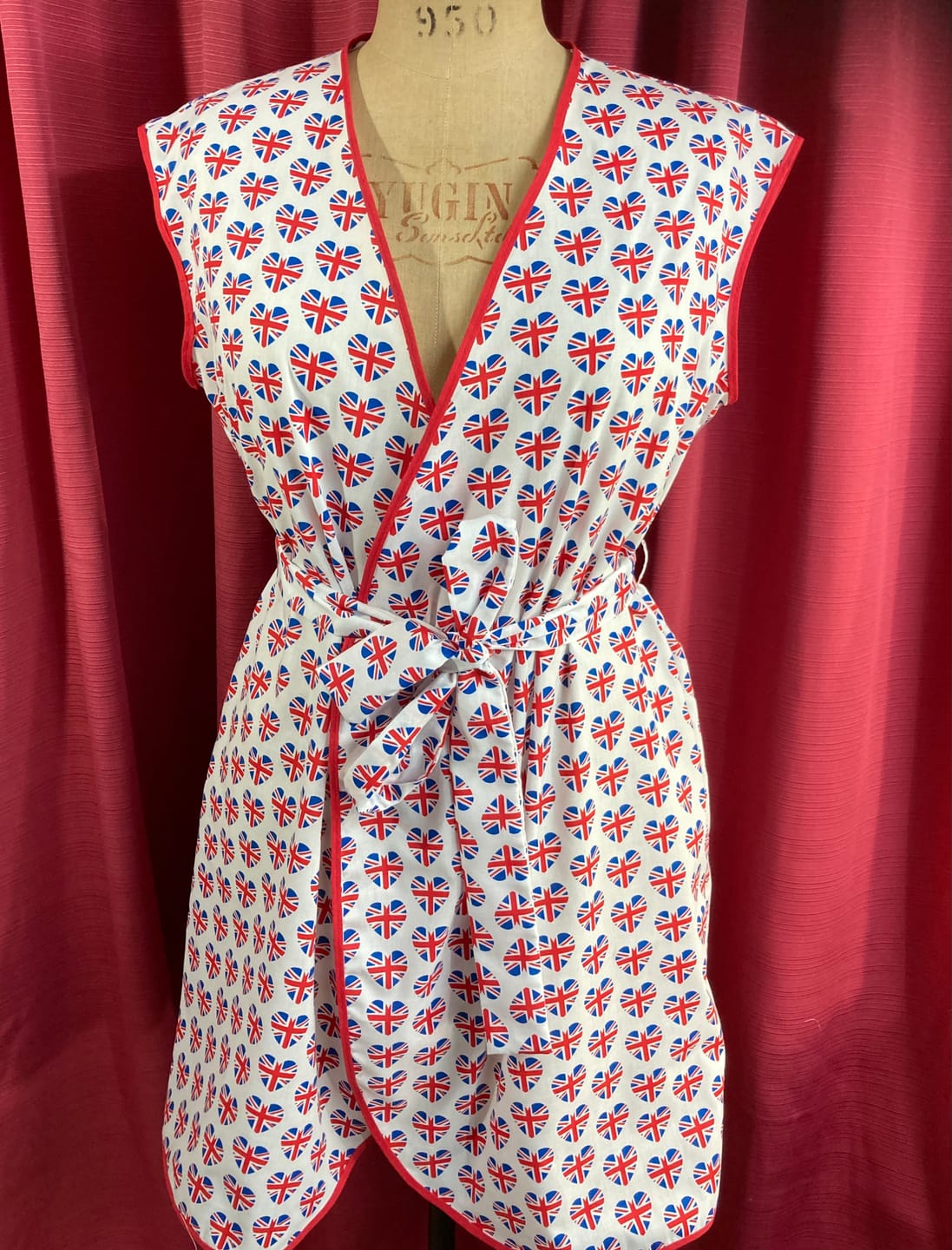 Customer photo review of Union Jack Hearts on White Polycotton Fabric