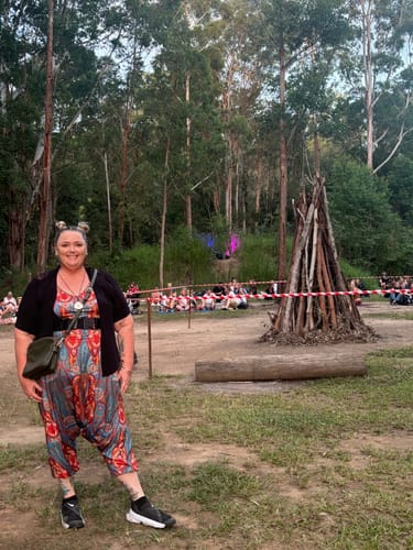 Customer photo review of Paisley Racerback Jumpsuit