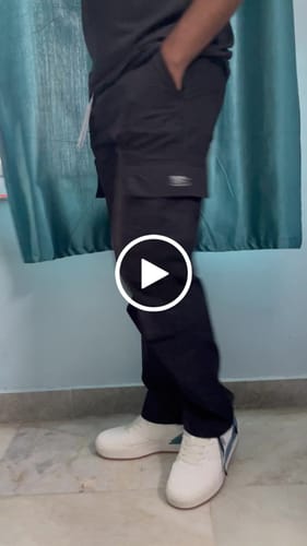 Customer video review of Ebony cargo utility pants