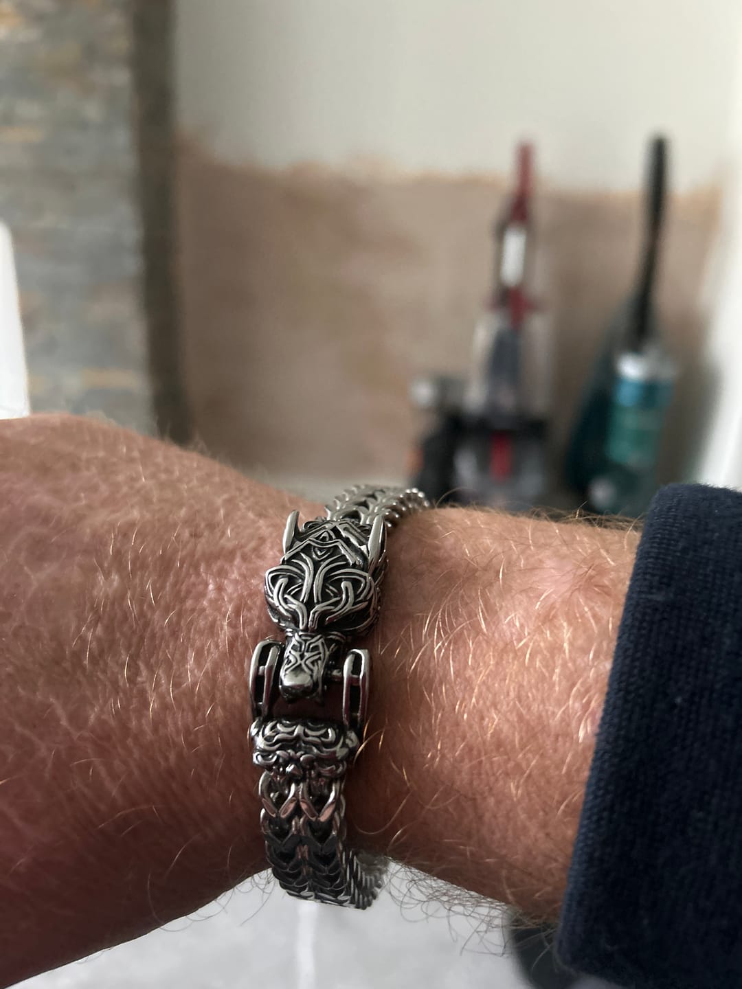 Customer photo review of Fenrir - The Great Wolf - Stainless Steel Bracelet