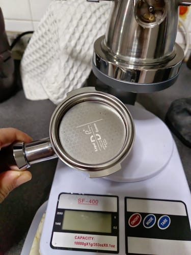 Customer photo review of Three-Layer Premium Espresso Puck Screen - MUVNA