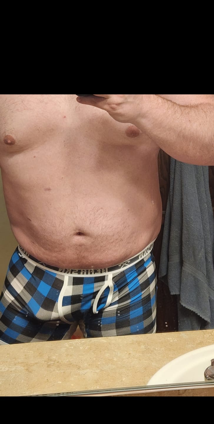 Customer photo review of Long Leg Bamboo Boxer Brief - Ice Blue Backwoods
