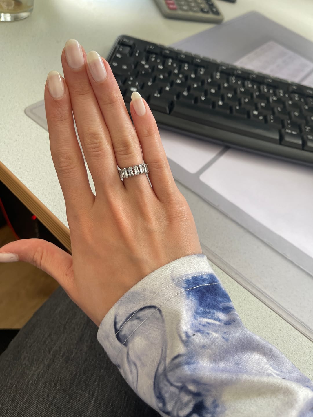 Customer photo review of Icy Baguette Ring | 18K vergoldet
