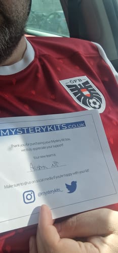 Customer photo review of Mens Mystery Football Shirt