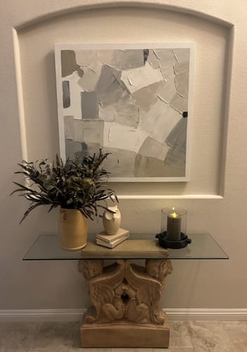 Customer photo review of Gray/White Abstract Wall Art