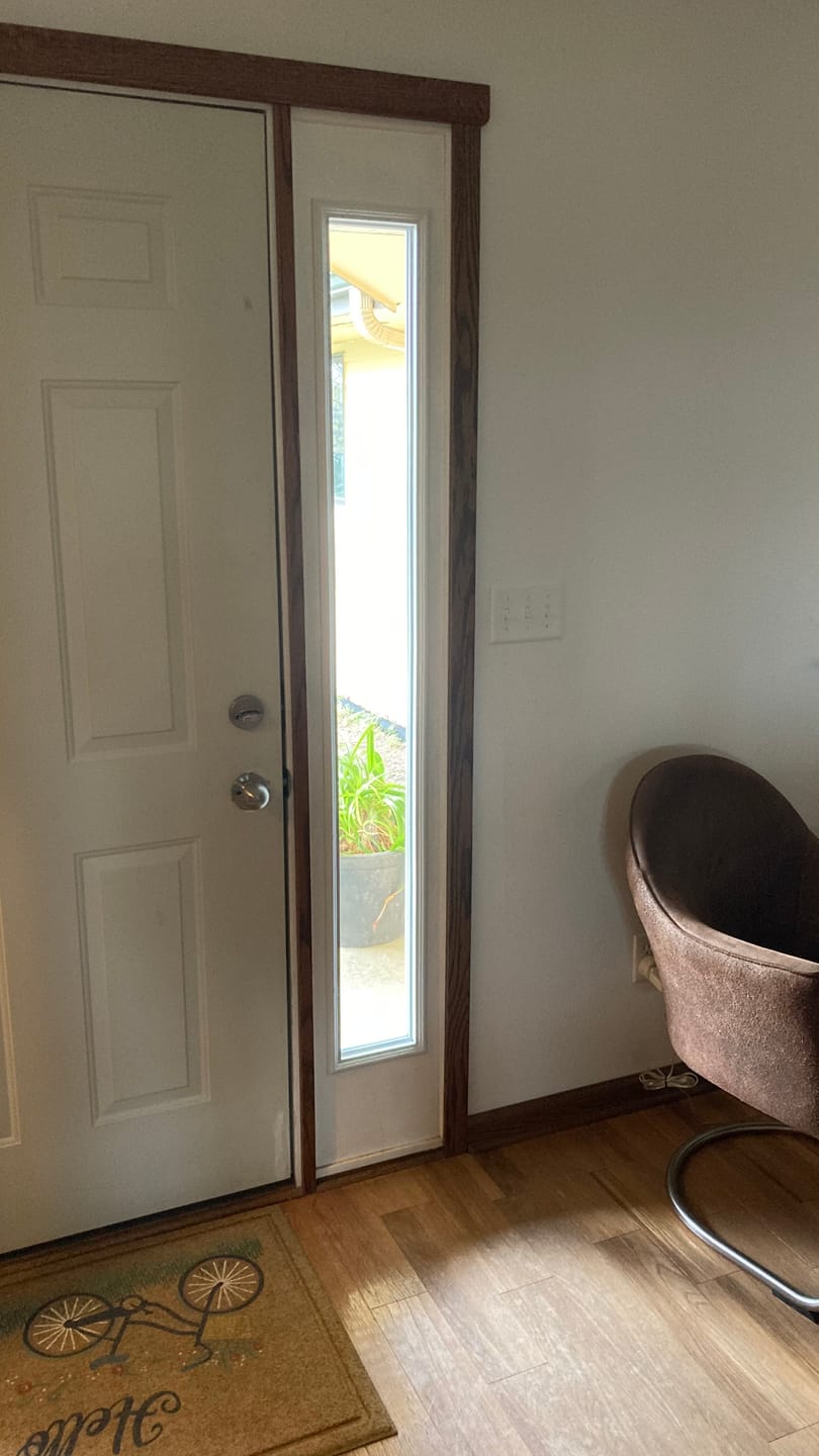 Customer photo review of Clear 1 Lite Glass and Frame Kit (Full Sidelite)
