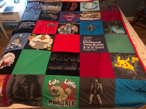 T-shirt quilt featuring eagles by Susan from GA