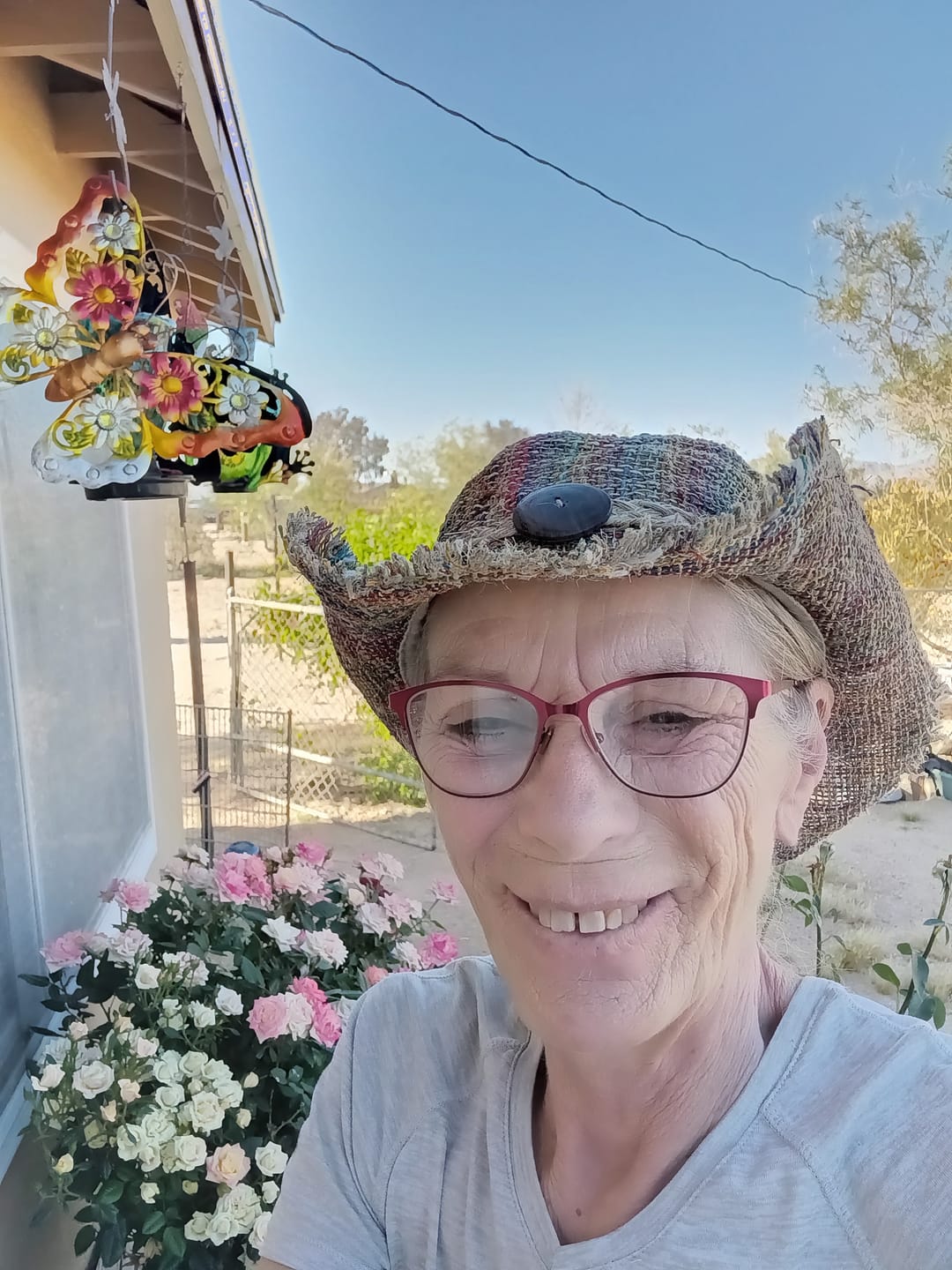 Customer photo review of Rainbow Woven Hemp Hat