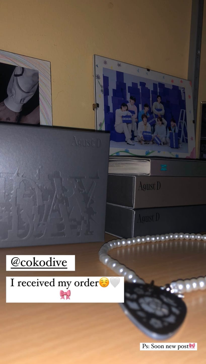 Customer photo review of BTS SUGA - D-DAY 1ST SOLO ALBUM NO P.O.B VER.