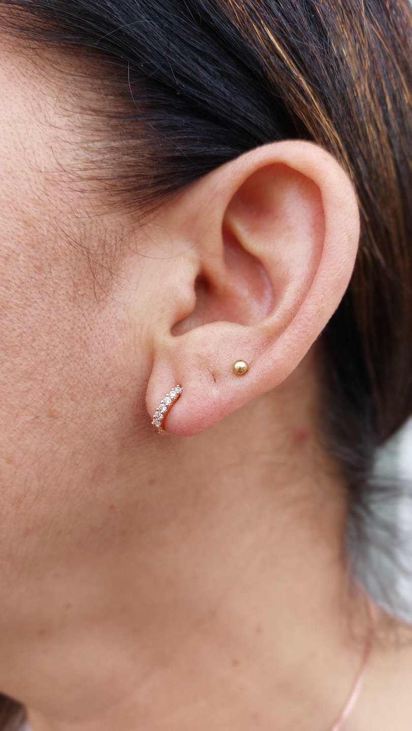 Customer photo review of ARGOLLAS POLAR BAÑADAS EN ORO ROSADO