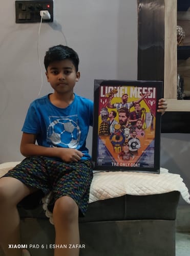 Customer photo review of Lionel Messi Career Story Frame ( UPDATED )