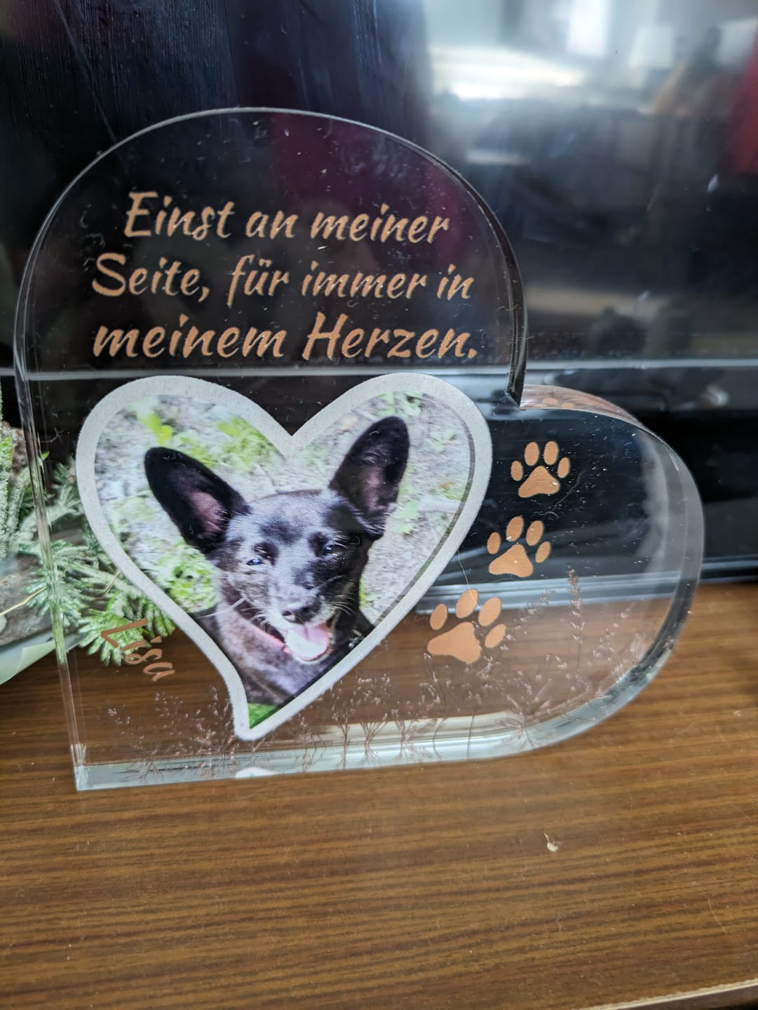 Customer photo review of Einst an meiner Seite - Individuelles Glasherz