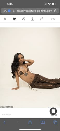 Customer photo review of LOW RISERS (BROWN DENIM)