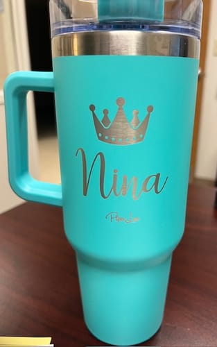 Customer photo review of Custom Name Crown Premium 40oz Tumbler (Free Straw)
