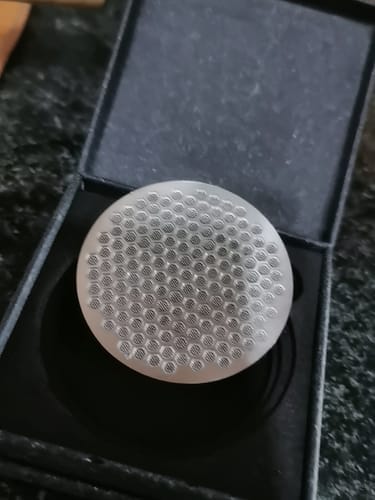 Customer photo review of Three-Layer Premium Espresso Puck Screen - MUVNA