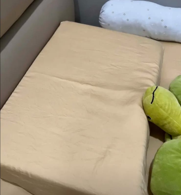 Customer photo review of Getha Sleepy Kids Latex Pillow Case - Tencel Nano Silver Fabric