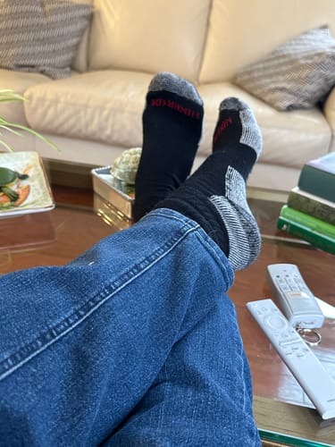 Customer photo review of J.B. Field's "Hiker GX" 74% Merino Wool Hiking Crew Sock
