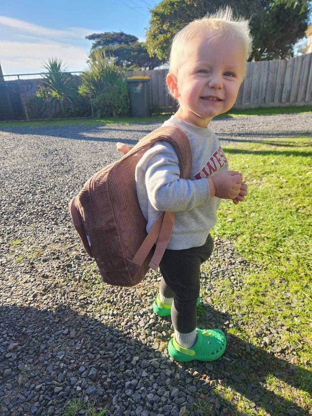 Customer photo review of Corduroy Backpack - Mocha