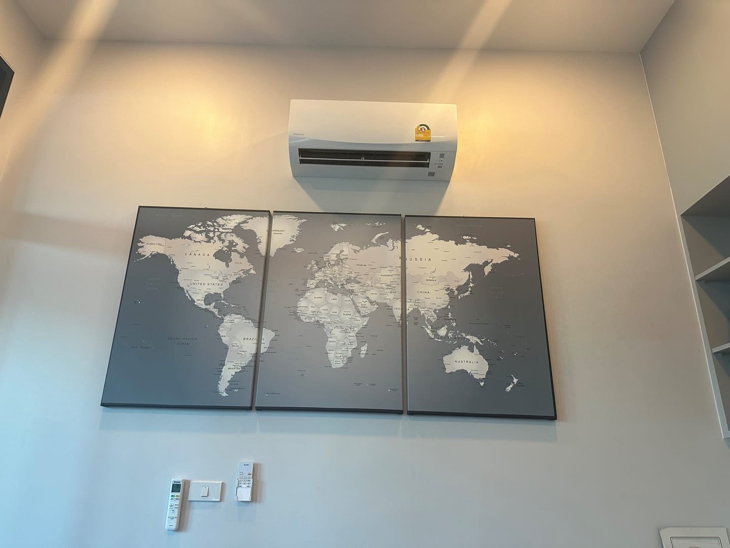 Customer photo review of Extra Large World Map №883 Ready to Hang Canvas Print