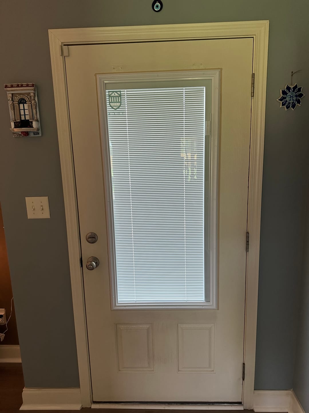 Customer photo review of Raise & Lower Blinds Glass and Frame Kit (3/4 Lite 24" x 50" Frame Size)