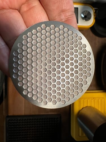 Customer photo review of Three-Layer Premium Espresso Puck Screen - MUVNA