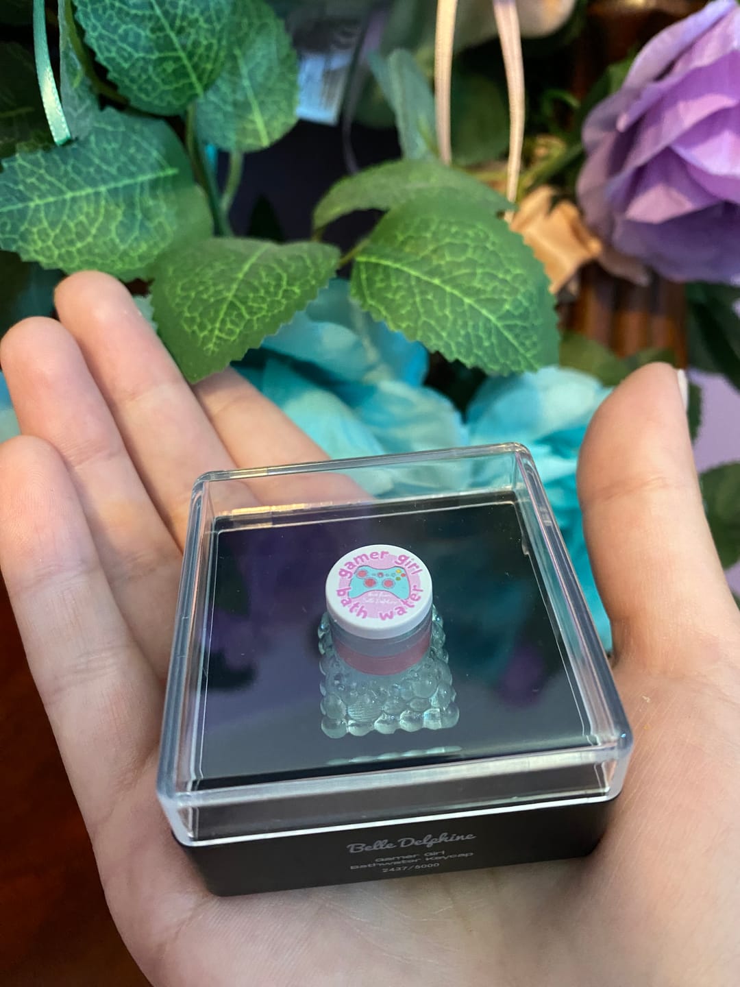 Customer photo review of Belle Delphine Bathwater Keycap