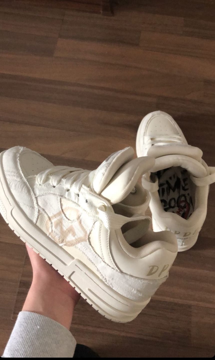 Customer photo review of Double Tongue Sneakers