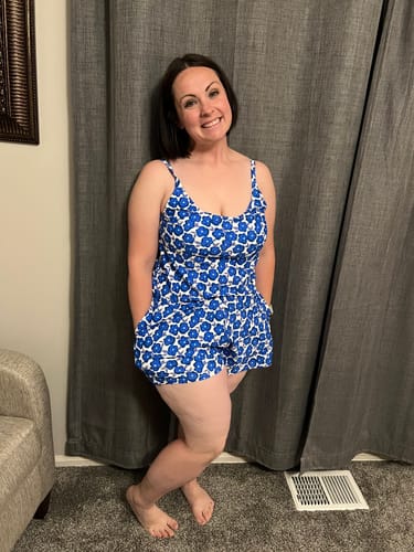 Customer photo review of rue swim romper