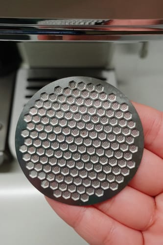 Customer photo review of Three-Layer Premium Espresso Puck Screen - MUVNA