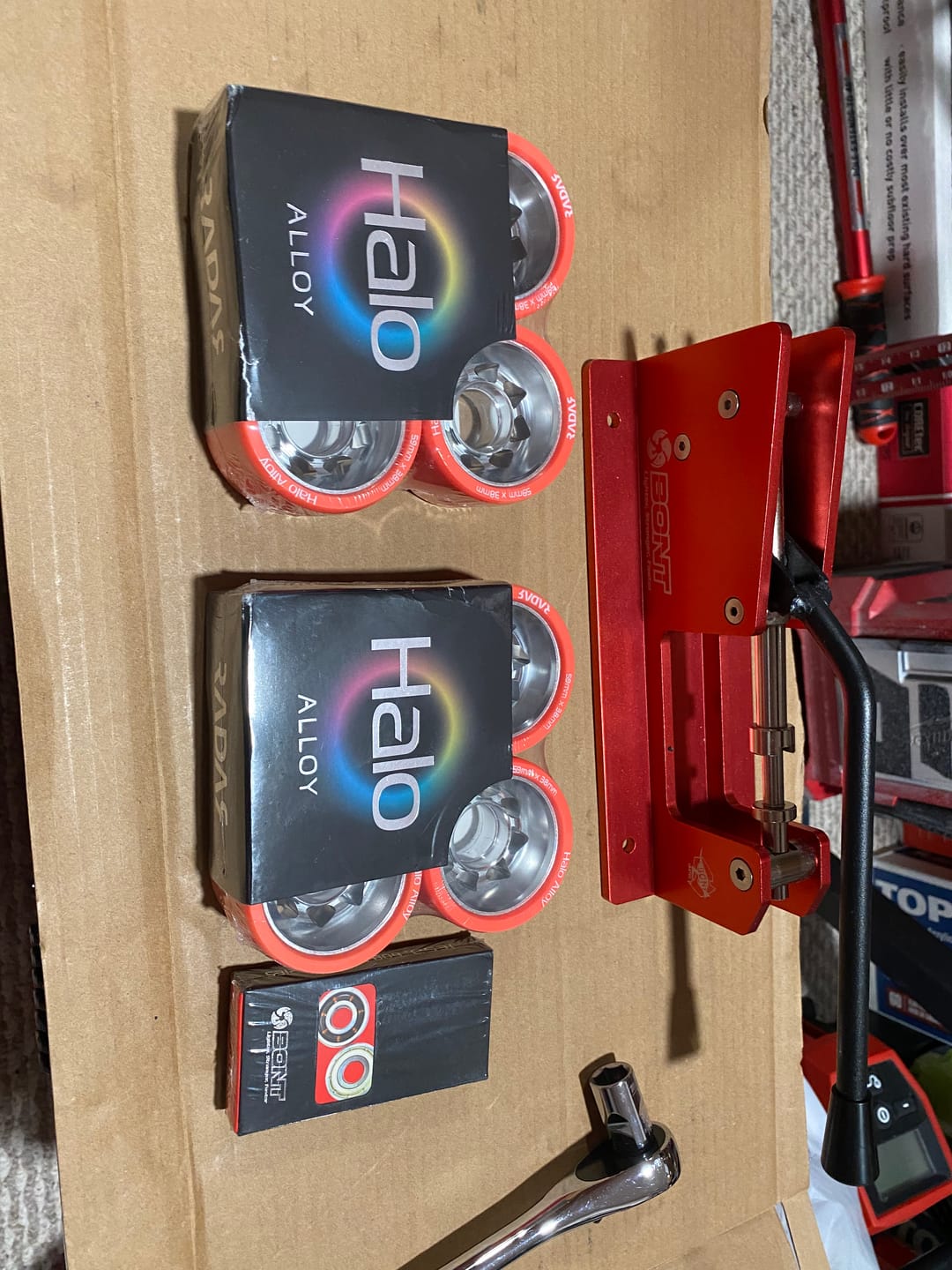 Customer photo review of JESA 608 Black Series Roller Skate Bearings