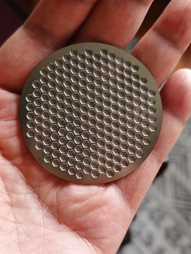 Customer photo review of Three-Layer Premium Espresso Puck Screen - MUVNA