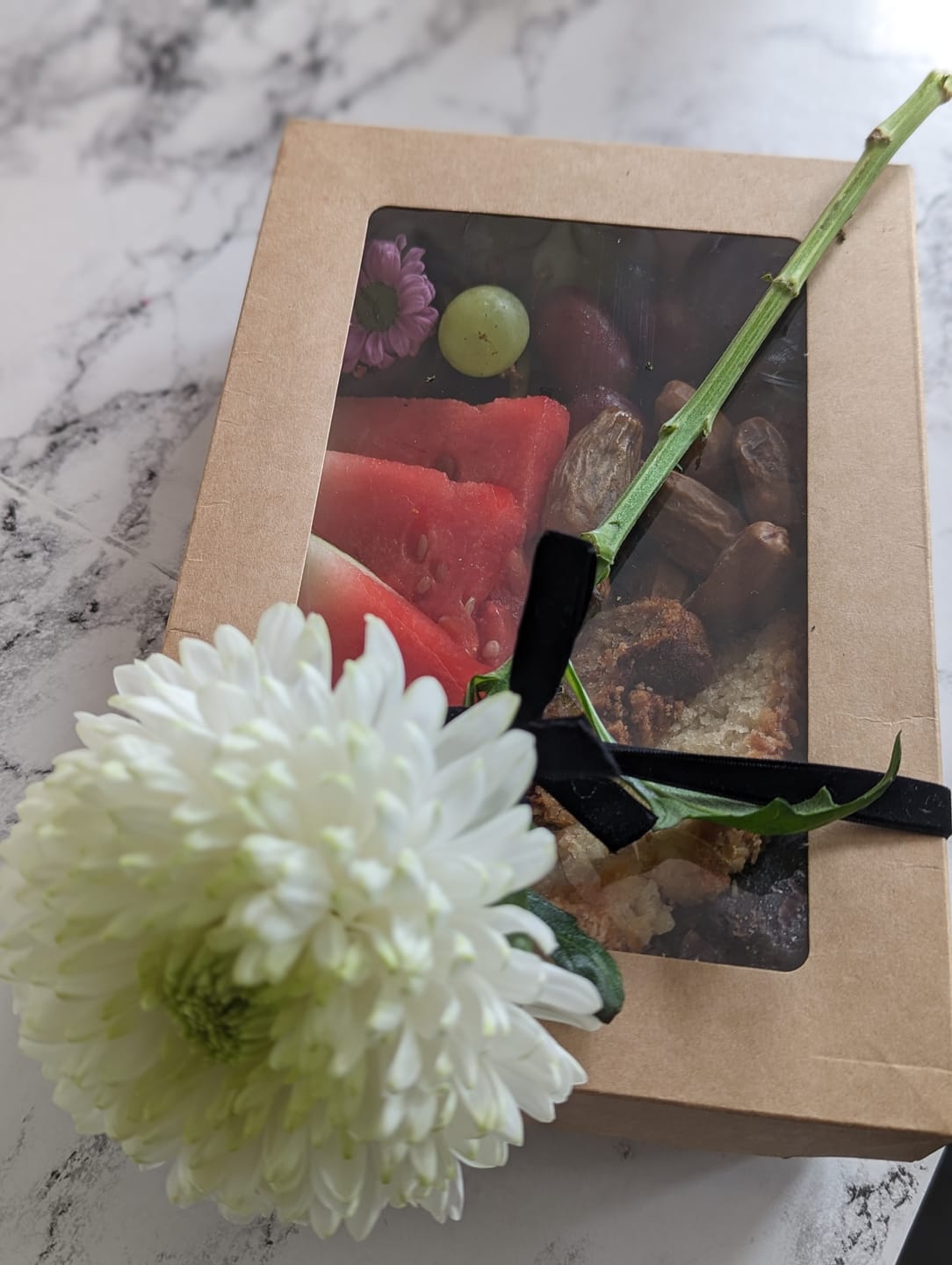 Customer photo review of Premium Cardboard Takeaway Boxes With Cellulose Clear Window Lid