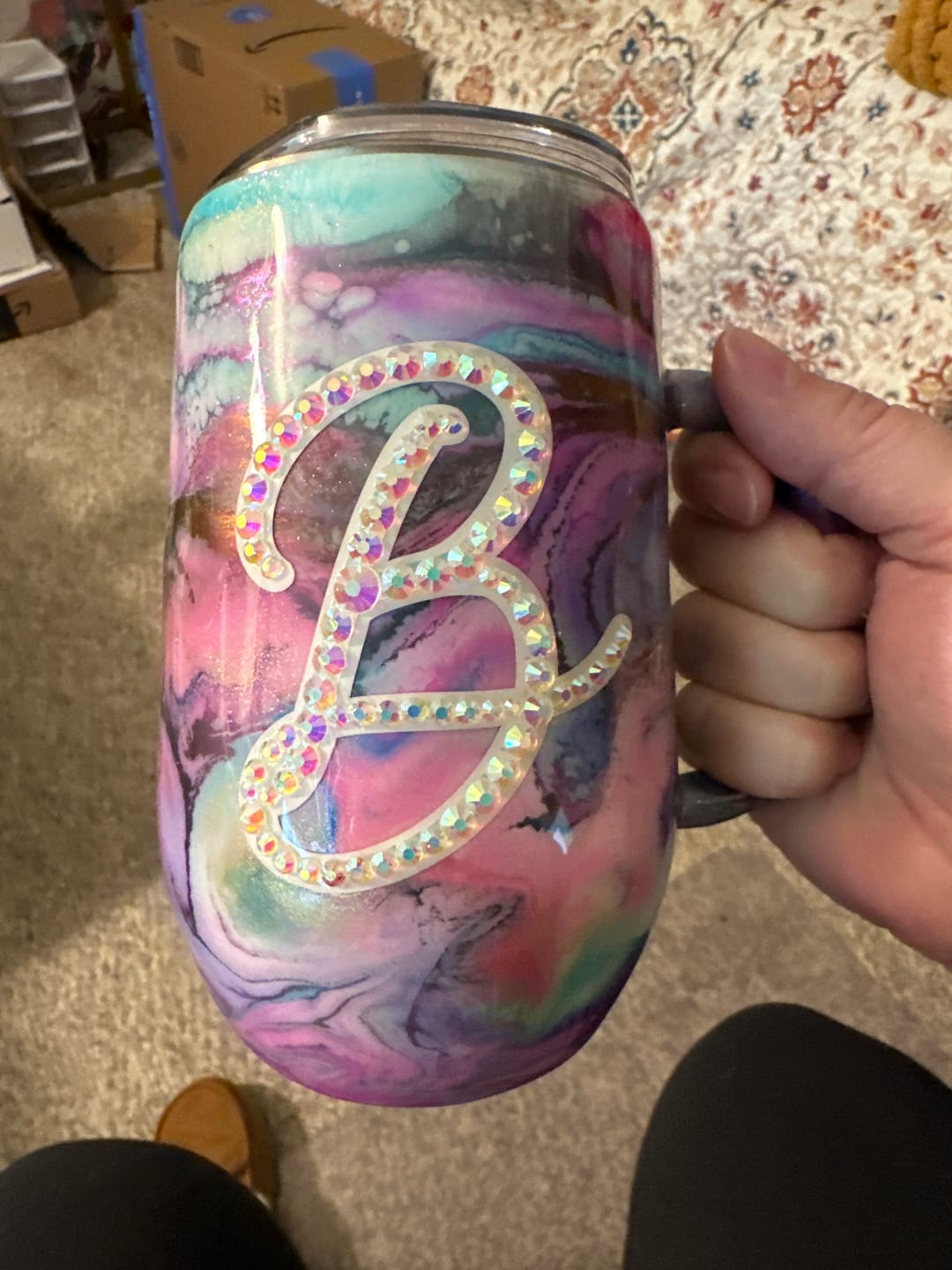 Customer photo review of 16oz Catch Up With Me Mug