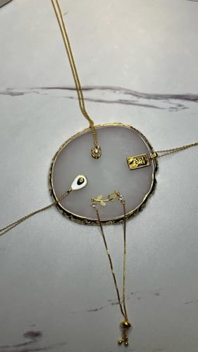 Customer photo review of Cuerpo Dainty Pendant Necklace