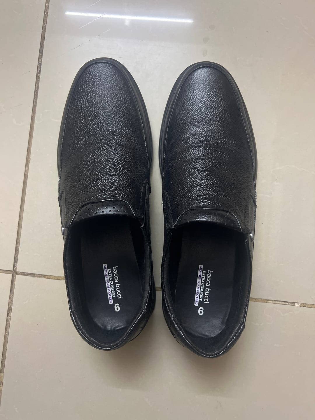 Customer photo review of Bacca Bucci Leather Office Slip-ons Formal Shoes | UK- 06 to 14