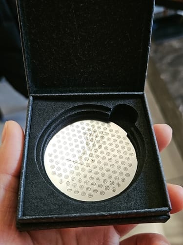 Customer photo review of Three-Layer Premium Espresso Puck Screen - MUVNA