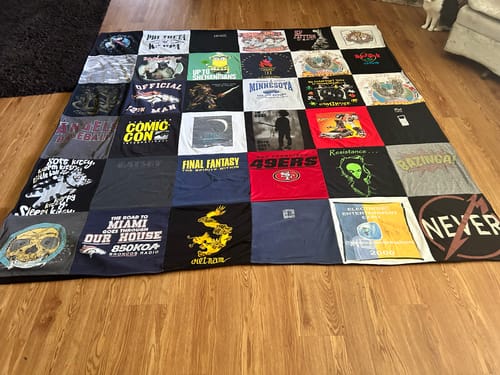 T-shirt quilt featuring san francisco 49ers by Cheryl from CA